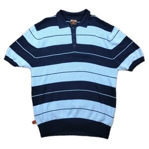 FB County Sweater Mens 4XL  Blue Striped Charlie Brown OG Knit Button